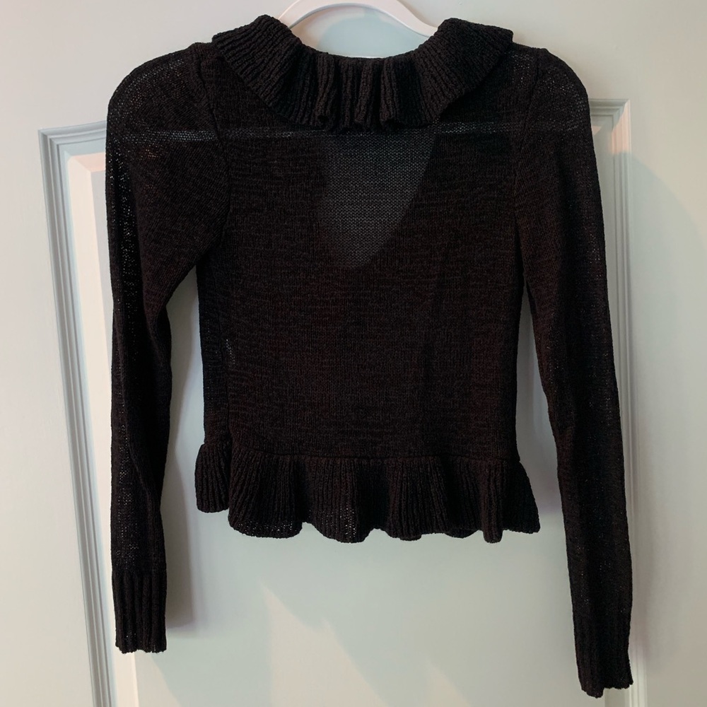 Leche Ruffled Open-Knit Cardigan - Picture 5 of 7